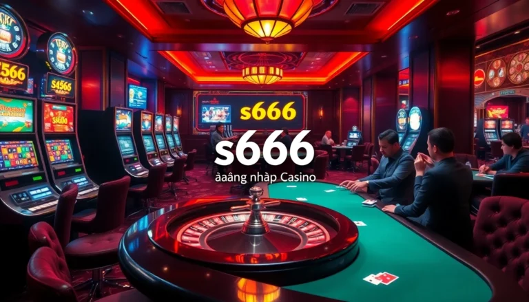 Experience the thrill of gambling with S666 đăng nhập at lavish casino tables, players immersed in the action.